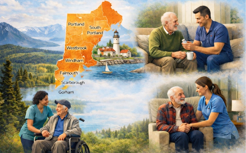 Home care services are available throughout Cumberland County, supporting adults and seniors who want to remain safely at home with dependable daily assistance