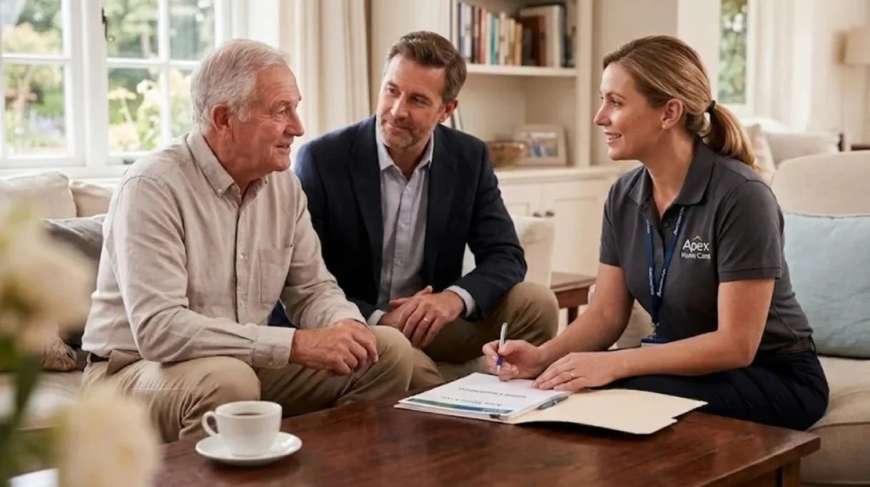 How does 24-hour home care start with Apex?
